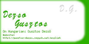 dezso gusztos business card
